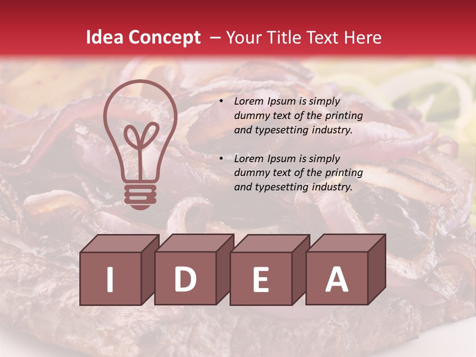 A Plate Of Food With Meat And Vegetables On It PowerPoint Template