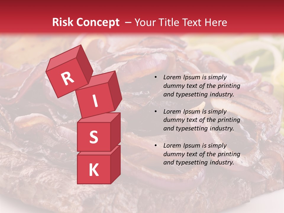 A Plate Of Food With Meat And Vegetables On It PowerPoint Template