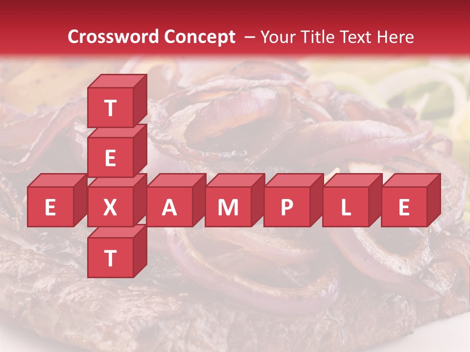 A Plate Of Food With Meat And Vegetables On It PowerPoint Template