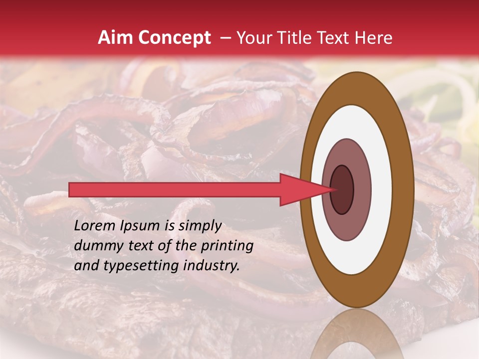 A Plate Of Food With Meat And Vegetables On It PowerPoint Template