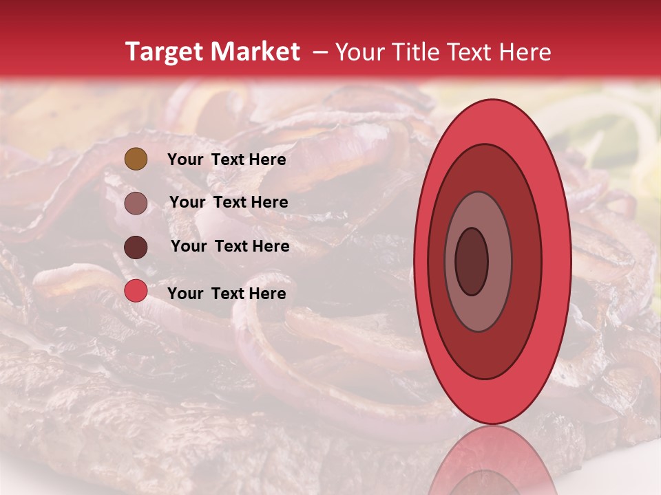 A Plate Of Food With Meat And Vegetables On It PowerPoint Template
