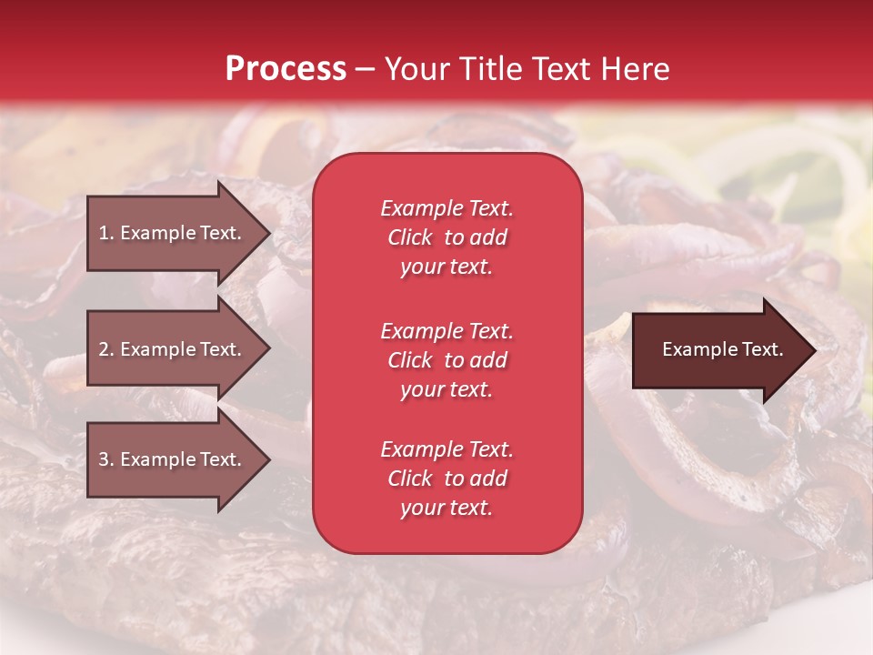A Plate Of Food With Meat And Vegetables On It PowerPoint Template