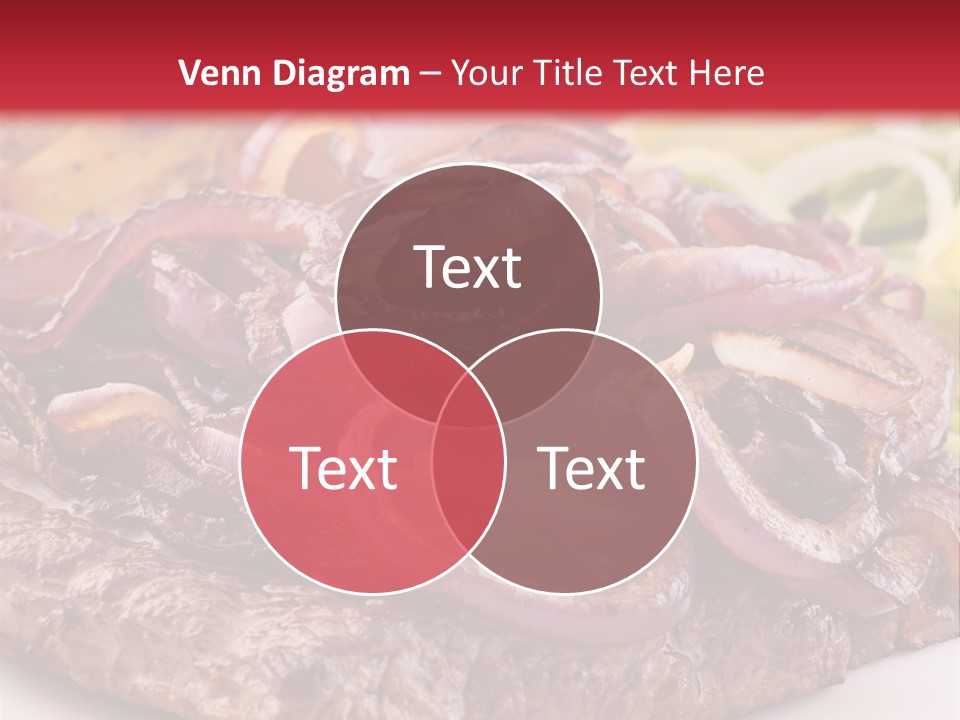 A Plate Of Food With Meat And Vegetables On It PowerPoint Template