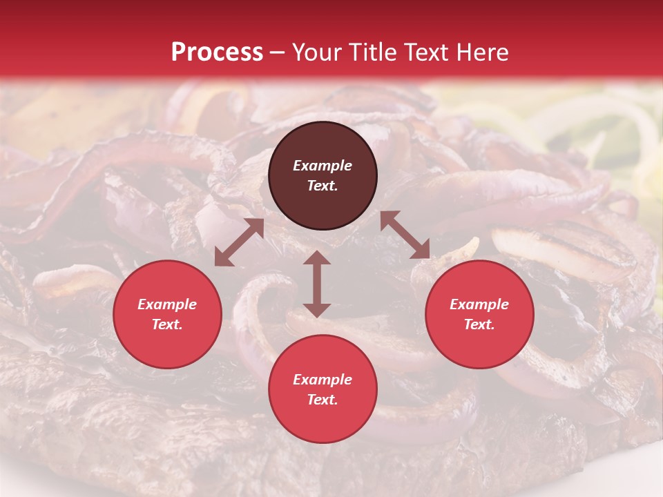 A Plate Of Food With Meat And Vegetables On It PowerPoint Template