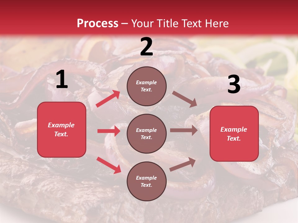 A Plate Of Food With Meat And Vegetables On It PowerPoint Template