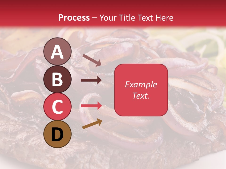 A Plate Of Food With Meat And Vegetables On It PowerPoint Template