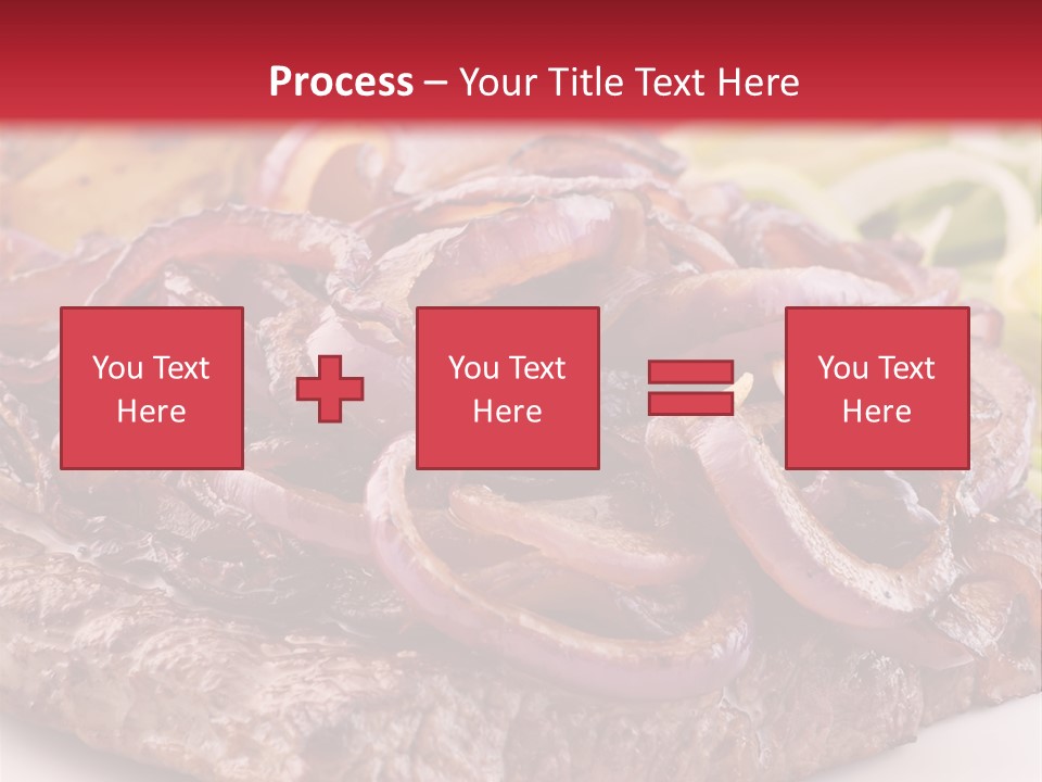 A Plate Of Food With Meat And Vegetables On It PowerPoint Template