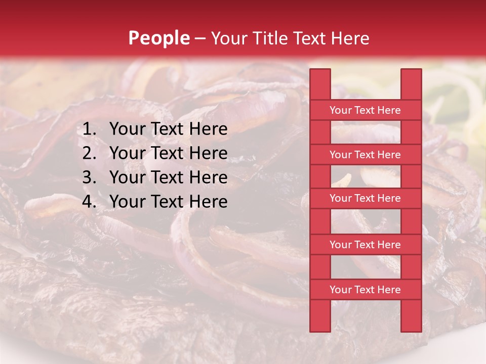 A Plate Of Food With Meat And Vegetables On It PowerPoint Template