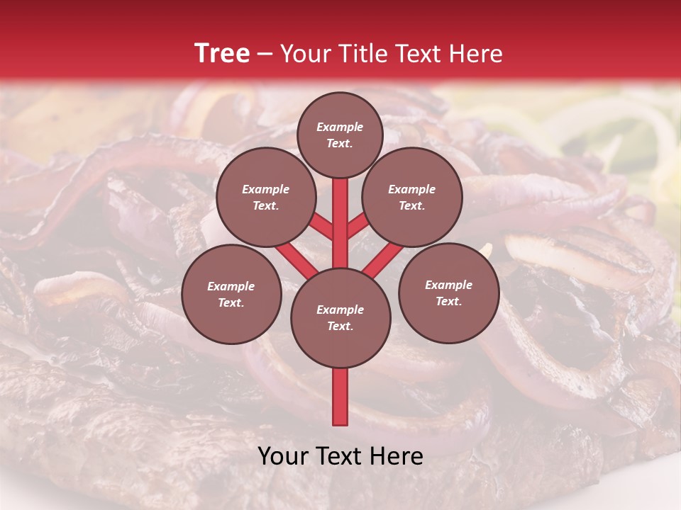 A Plate Of Food With Meat And Vegetables On It PowerPoint Template