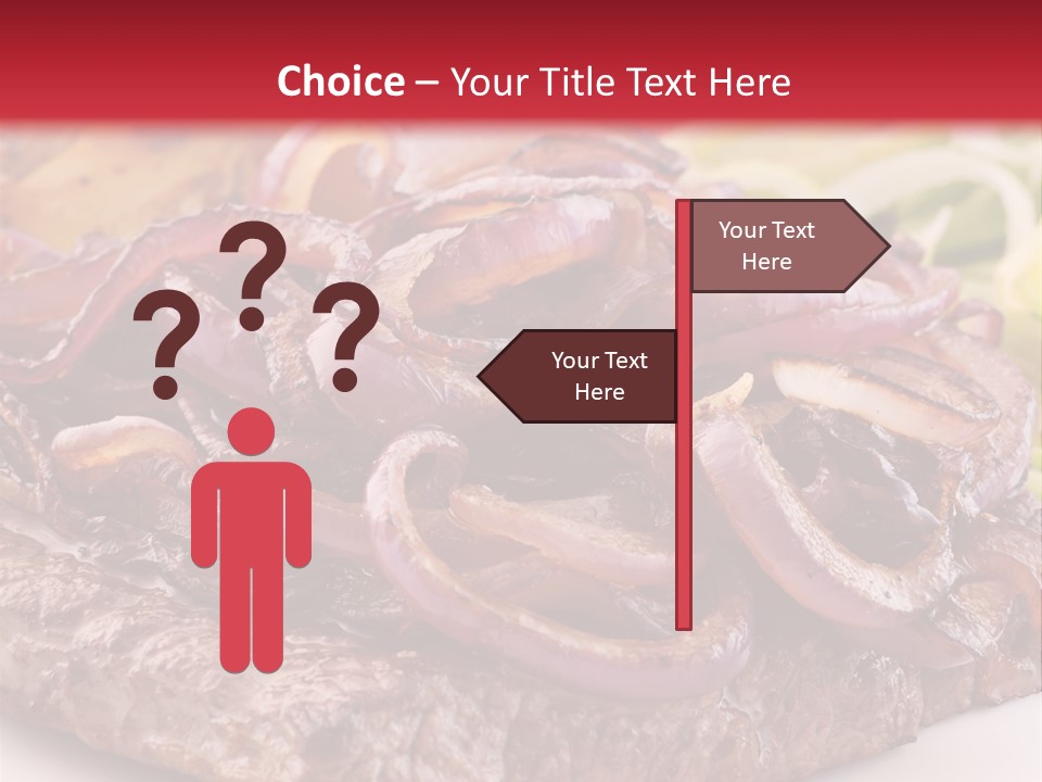 A Plate Of Food With Meat And Vegetables On It PowerPoint Template