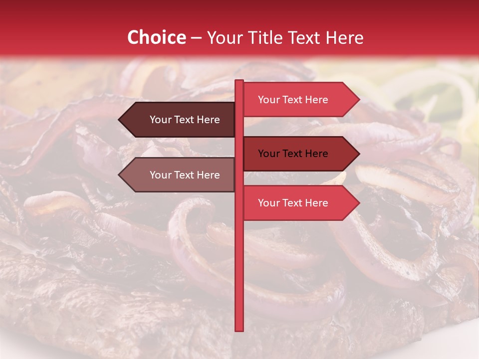 A Plate Of Food With Meat And Vegetables On It PowerPoint Template
