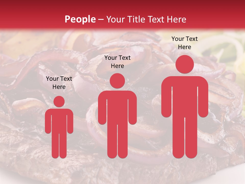 A Plate Of Food With Meat And Vegetables On It PowerPoint Template