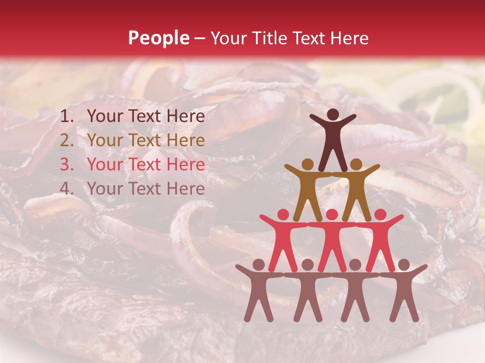 A Plate Of Food With Meat And Vegetables On It PowerPoint Template