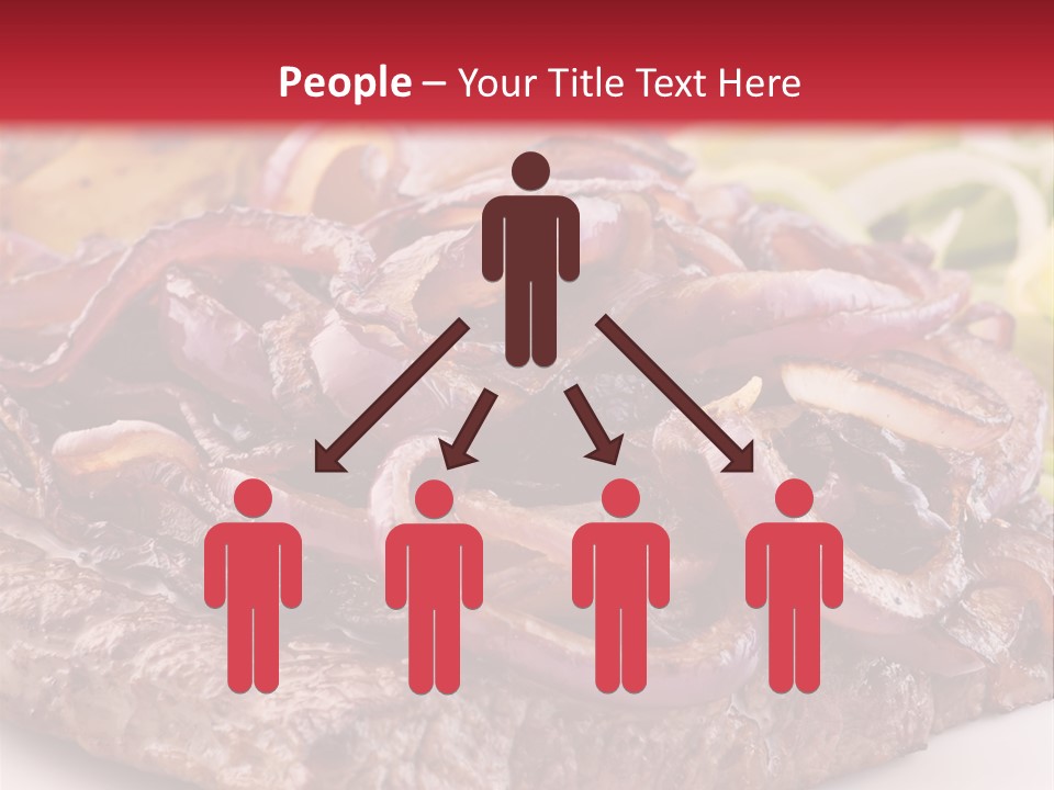 A Plate Of Food With Meat And Vegetables On It PowerPoint Template