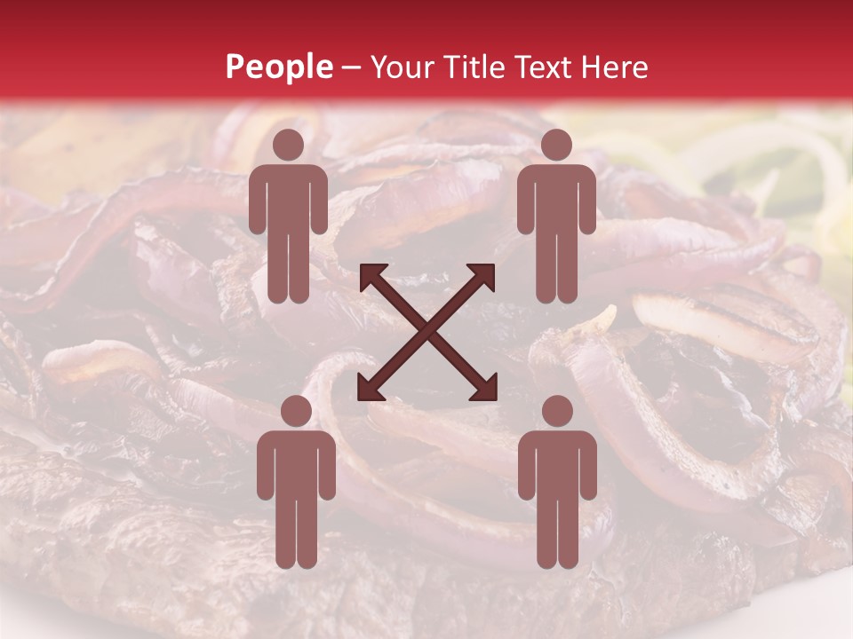 A Plate Of Food With Meat And Vegetables On It PowerPoint Template