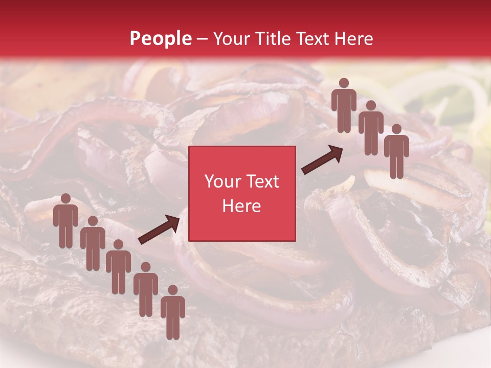 A Plate Of Food With Meat And Vegetables On It PowerPoint Template