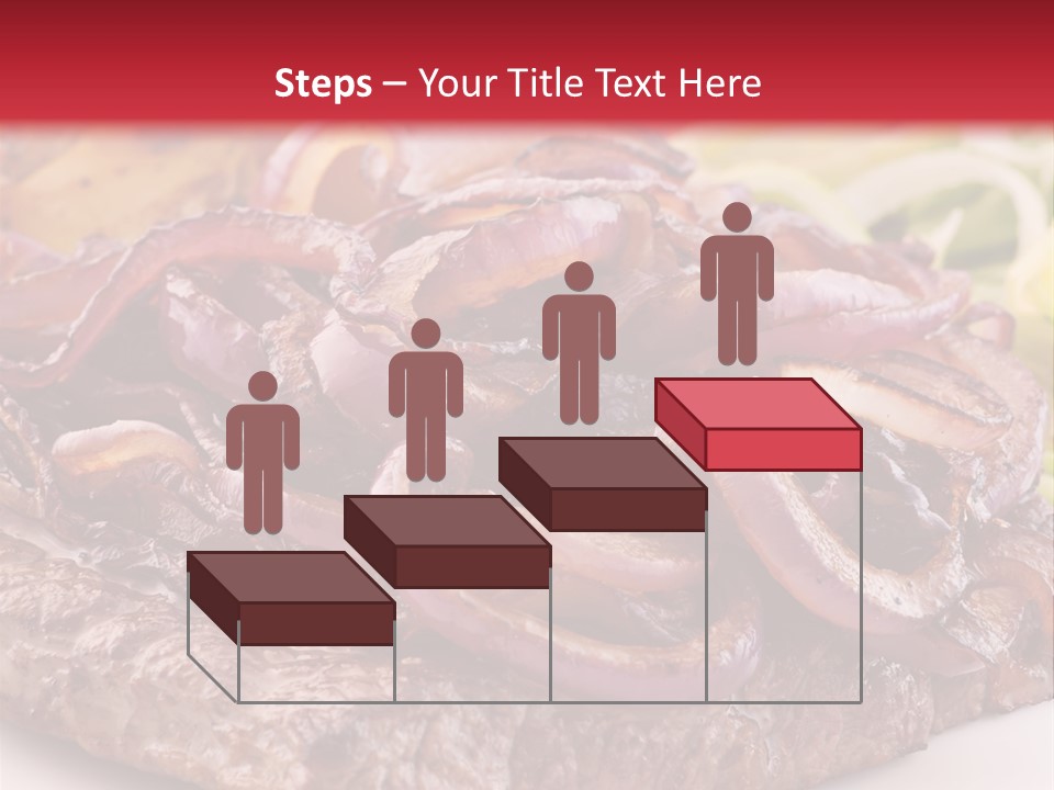 A Plate Of Food With Meat And Vegetables On It PowerPoint Template
