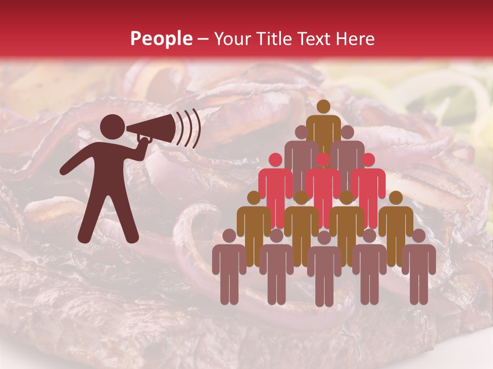 A Plate Of Food With Meat And Vegetables On It PowerPoint Template