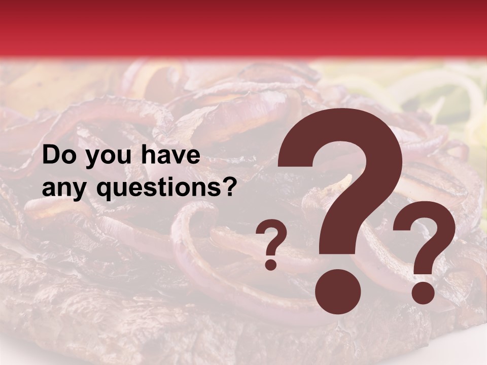 A Plate Of Food With Meat And Vegetables On It PowerPoint Template