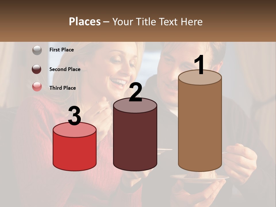 A Man And A Woman Eating Food From A Plate PowerPoint Template