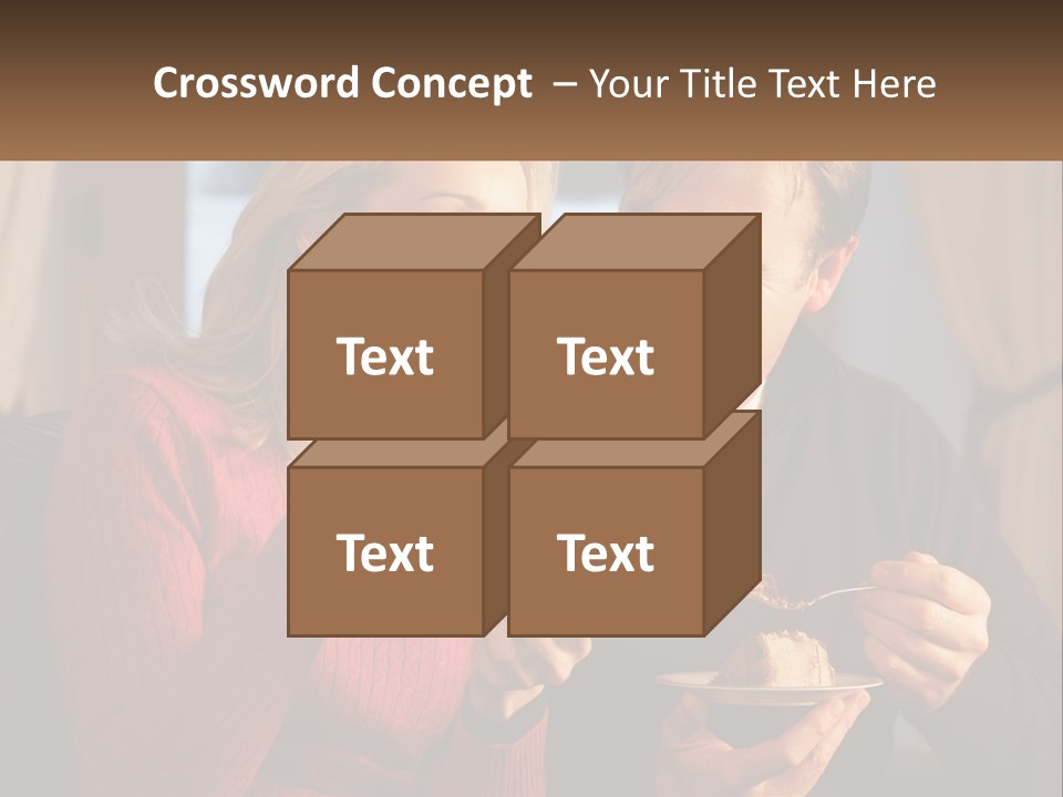 A Man And A Woman Eating Food From A Plate PowerPoint Template