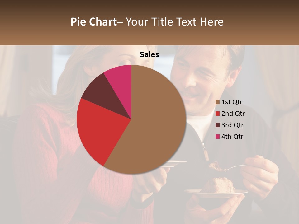 A Man And A Woman Eating Food From A Plate PowerPoint Template
