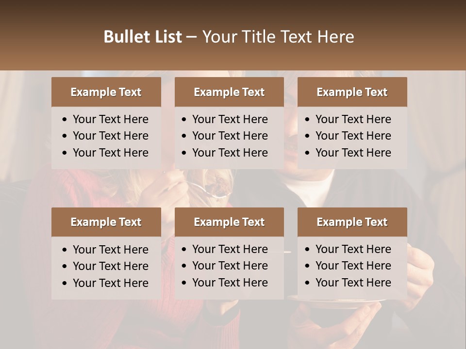 A Man And A Woman Eating Food From A Plate PowerPoint Template