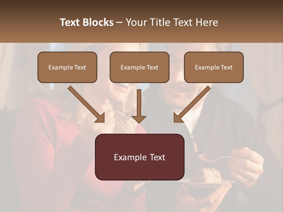 A Man And A Woman Eating Food From A Plate PowerPoint Template