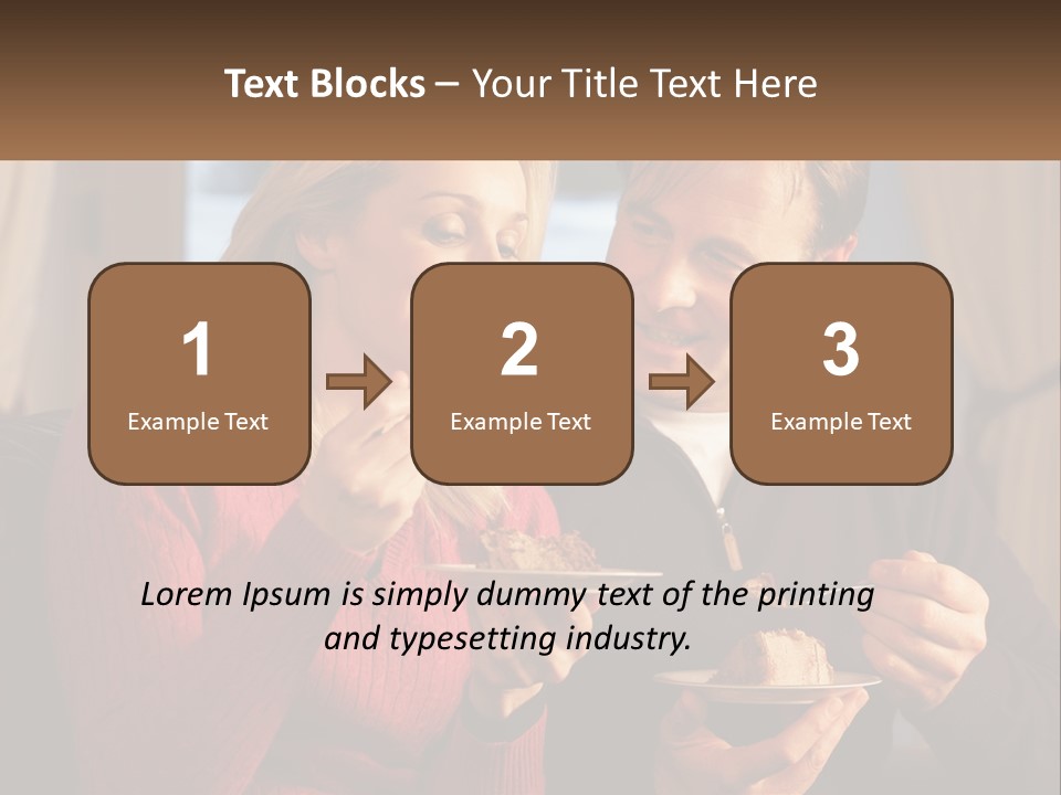 A Man And A Woman Eating Food From A Plate PowerPoint Template