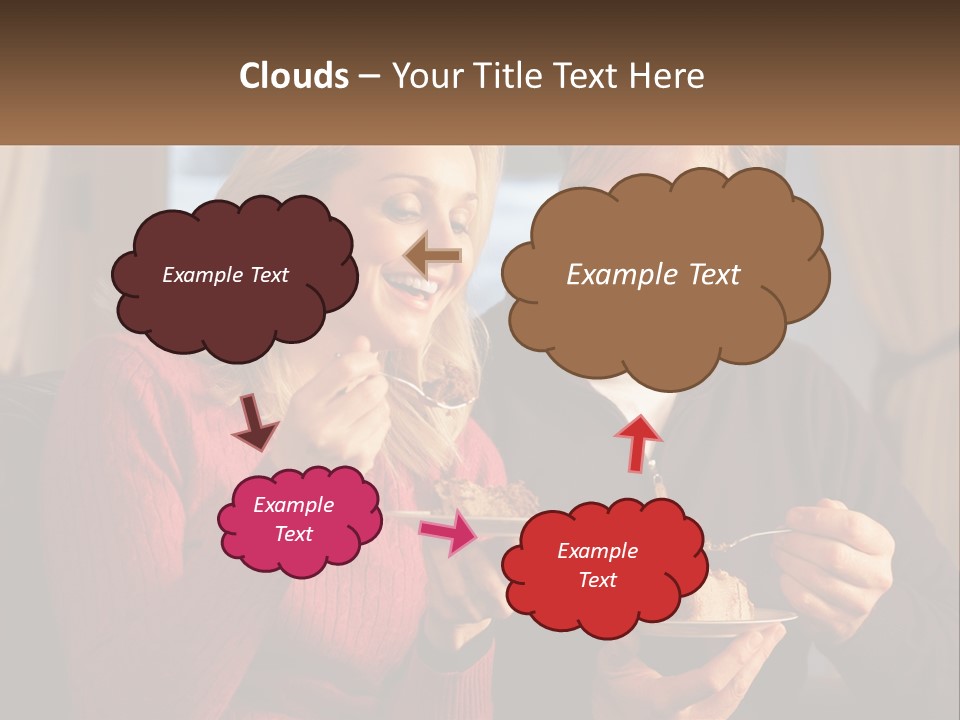 A Man And A Woman Eating Food From A Plate PowerPoint Template