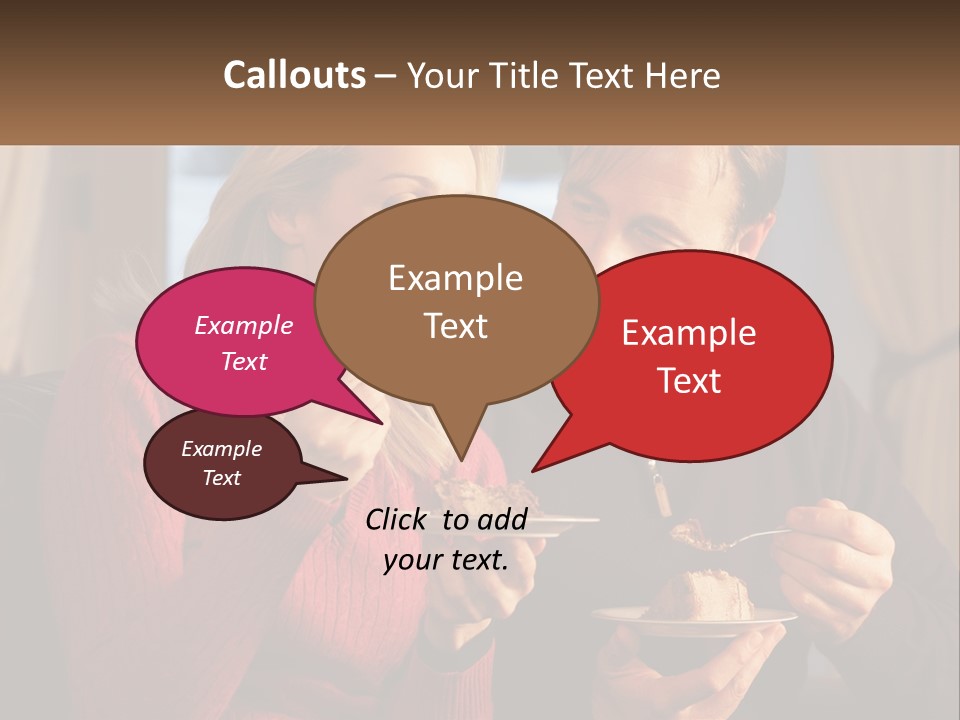 A Man And A Woman Eating Food From A Plate PowerPoint Template