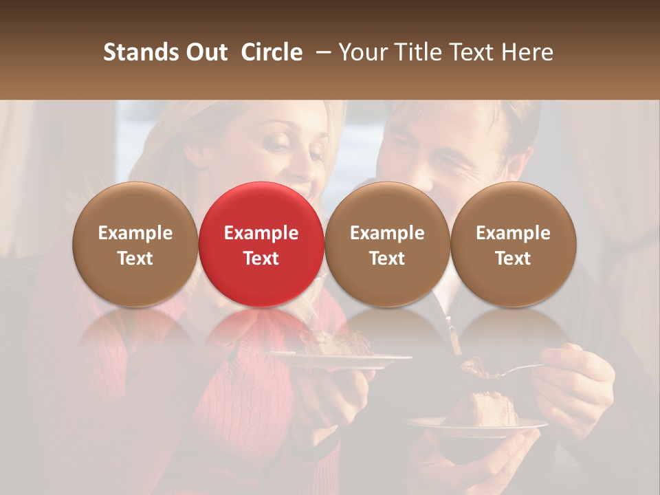 A Man And A Woman Eating Food From A Plate PowerPoint Template