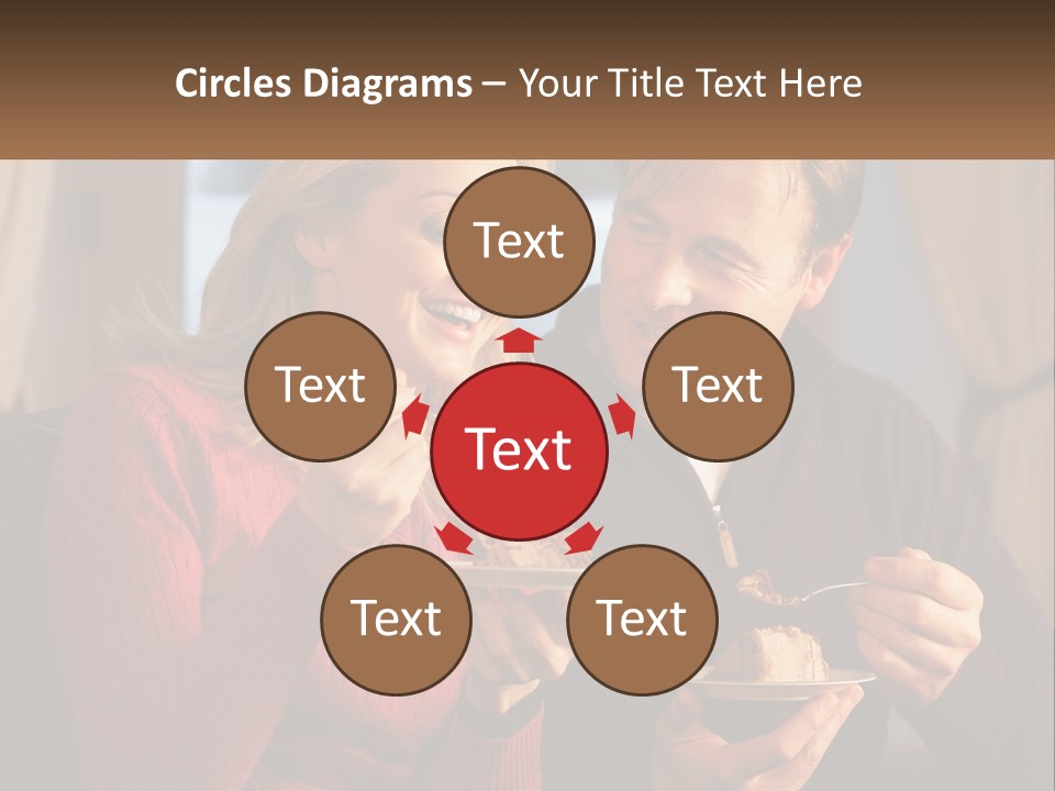 A Man And A Woman Eating Food From A Plate PowerPoint Template