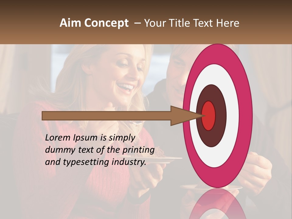 A Man And A Woman Eating Food From A Plate PowerPoint Template