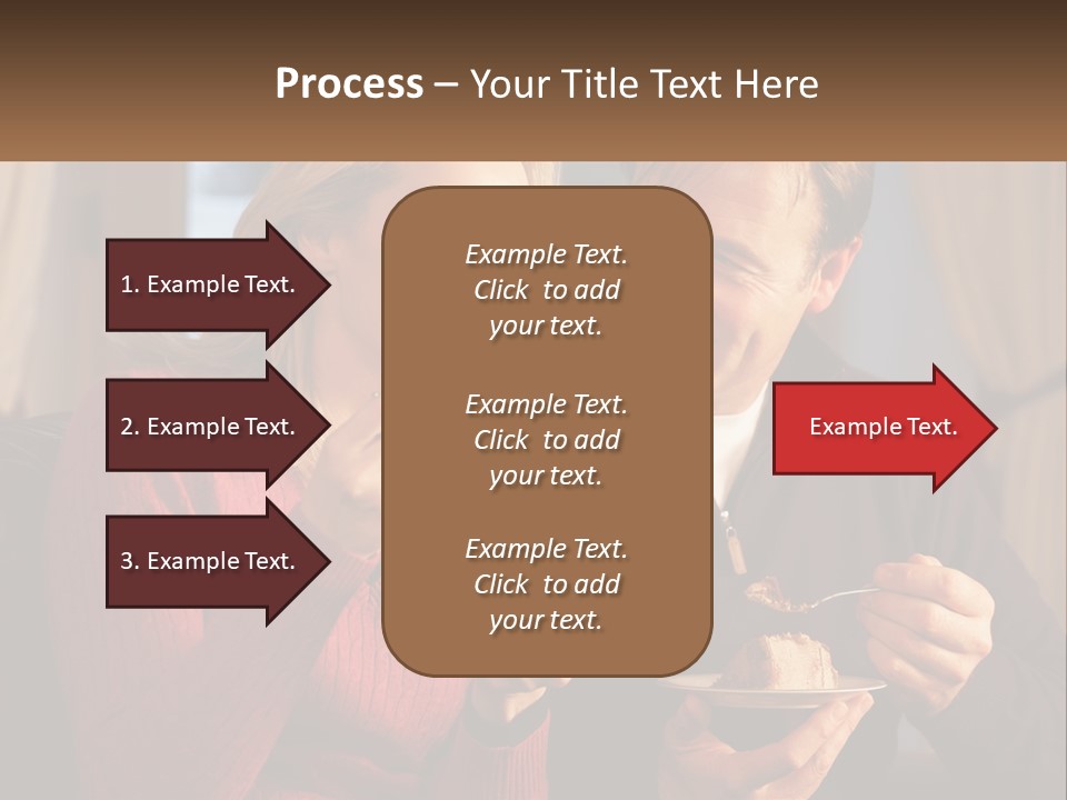 A Man And A Woman Eating Food From A Plate PowerPoint Template