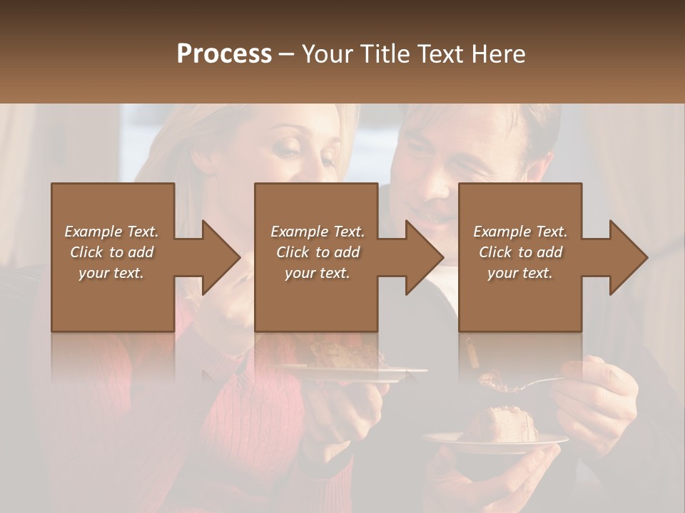 A Man And A Woman Eating Food From A Plate PowerPoint Template