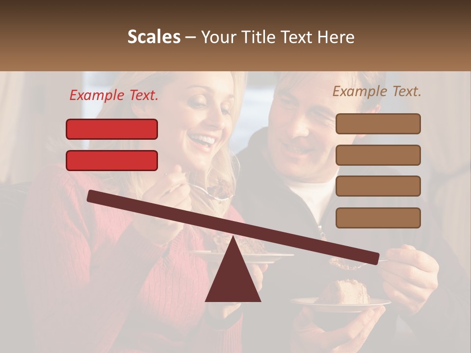 A Man And A Woman Eating Food From A Plate PowerPoint Template