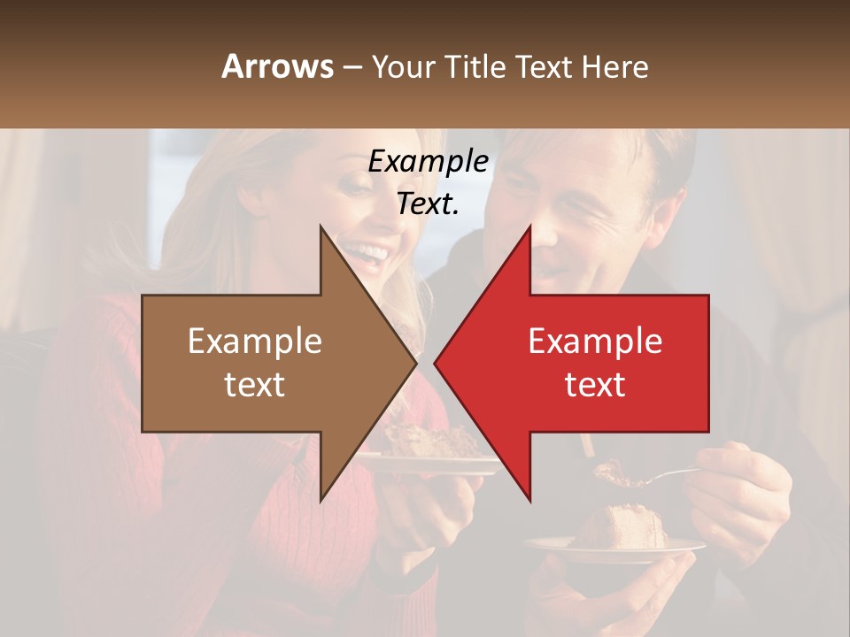 A Man And A Woman Eating Food From A Plate PowerPoint Template
