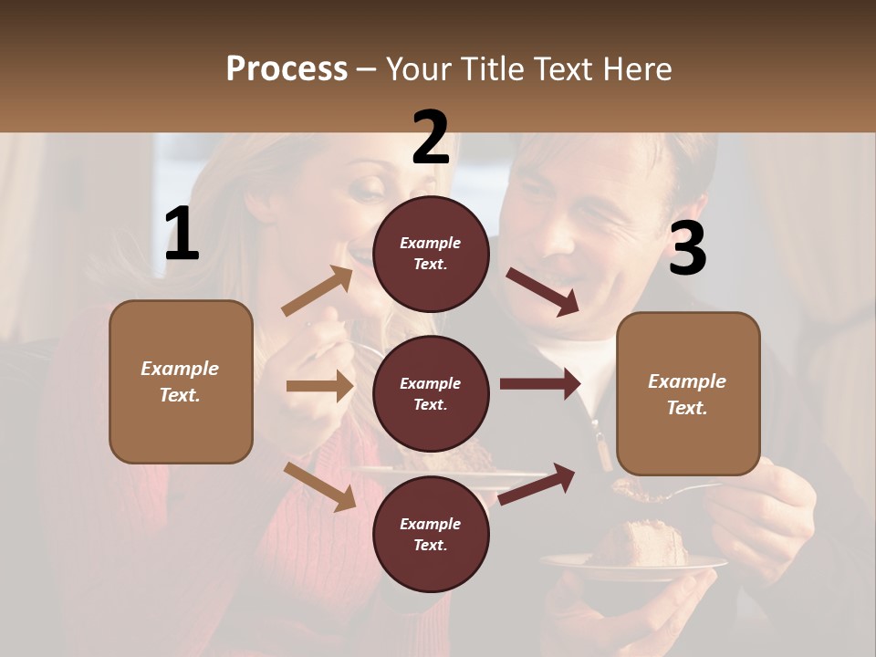 A Man And A Woman Eating Food From A Plate PowerPoint Template