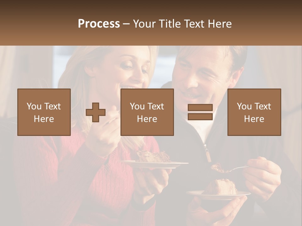 A Man And A Woman Eating Food From A Plate PowerPoint Template