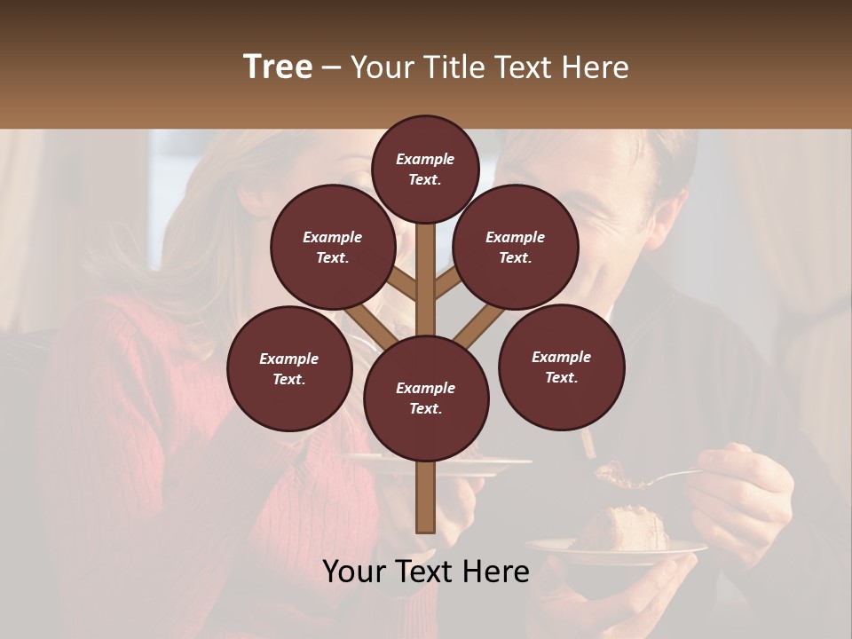 A Man And A Woman Eating Food From A Plate PowerPoint Template