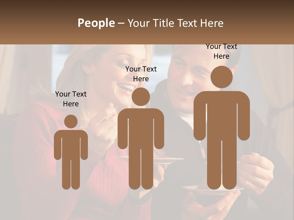 A Man And A Woman Eating Food From A Plate PowerPoint Template