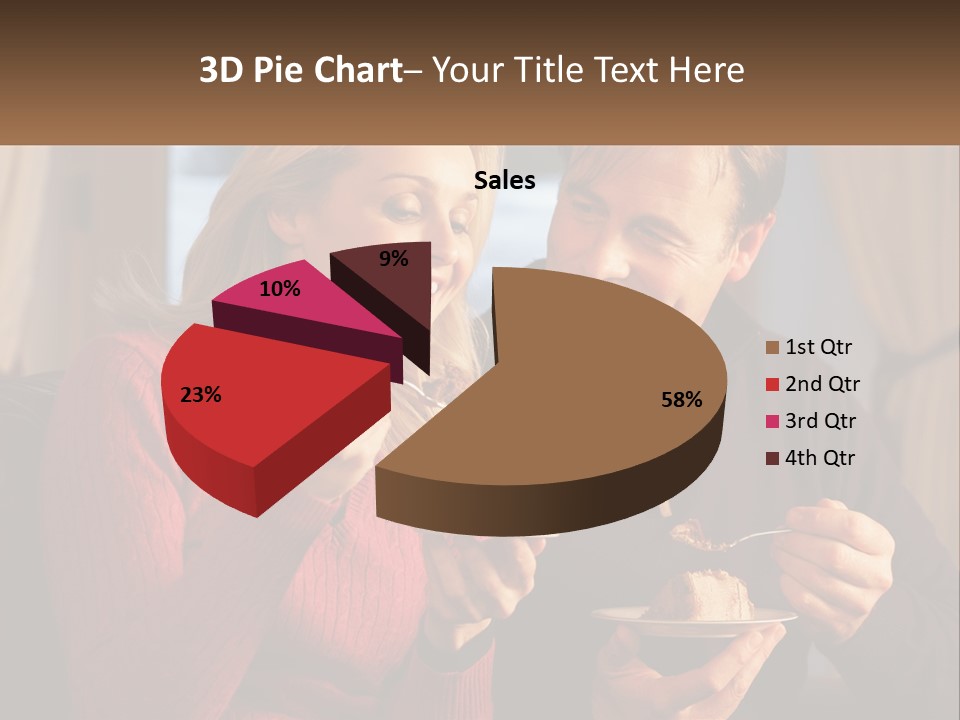 A Man And A Woman Eating Food From A Plate PowerPoint Template