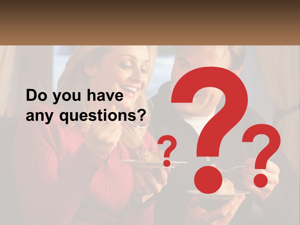 A Man And A Woman Eating Food From A Plate PowerPoint Template