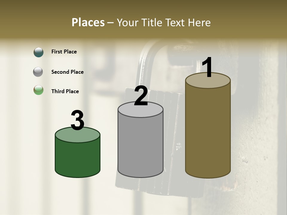 A Padlock On A Door With The Words Name Of Presentation On It PowerPoint Template