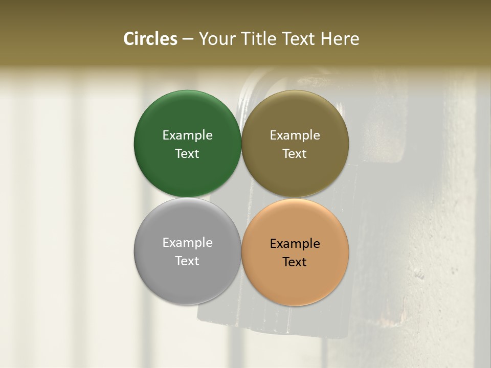 A Padlock On A Door With The Words Name Of Presentation On It PowerPoint Template