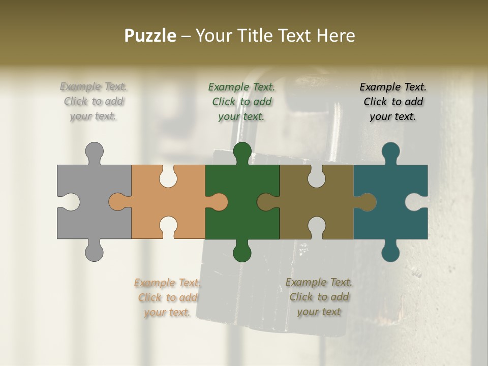 A Padlock On A Door With The Words Name Of Presentation On It PowerPoint Template