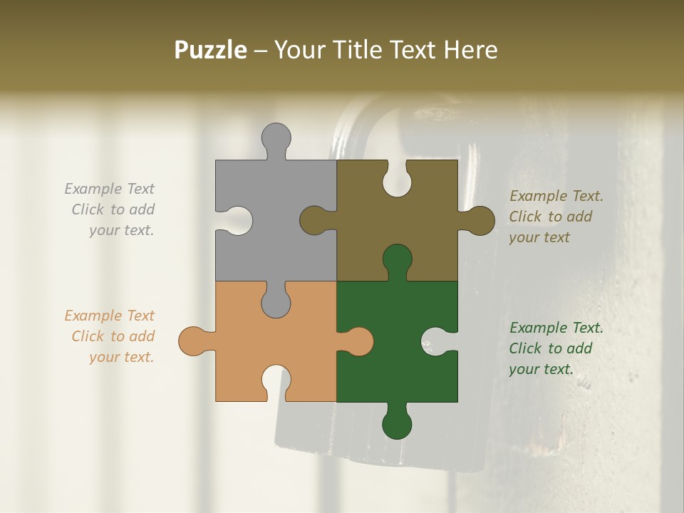 A Padlock On A Door With The Words Name Of Presentation On It PowerPoint Template