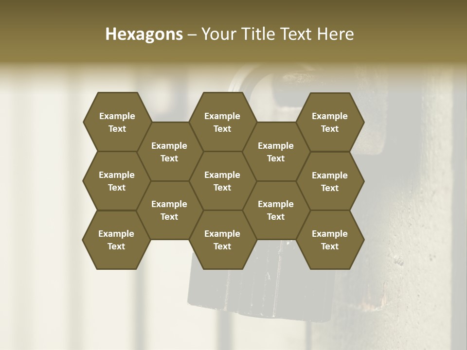 A Padlock On A Door With The Words Name Of Presentation On It PowerPoint Template