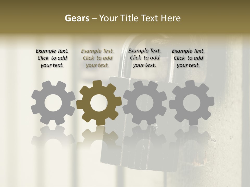 A Padlock On A Door With The Words Name Of Presentation On It PowerPoint Template